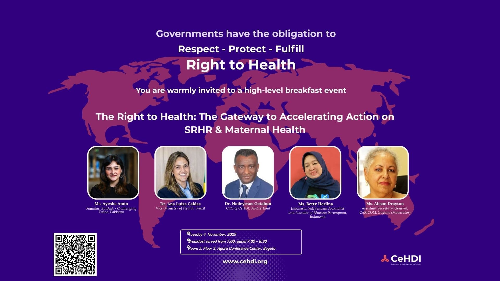Side Event: Right to health: The gateway to accelerating action on SRHRJ & maternal health